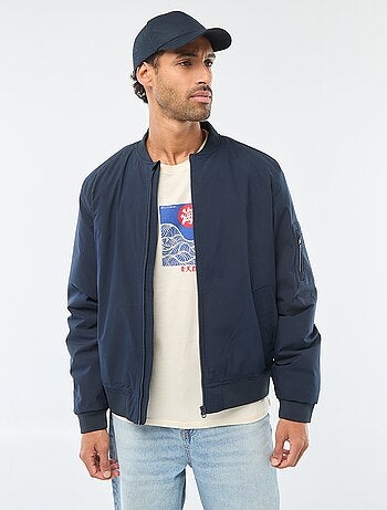 Blouson style aviateur avec poche zippée sur la manche