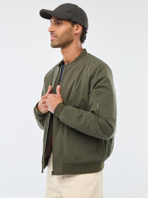 Blouson style aviateur avec poche zippée sur la manche - Kiabi