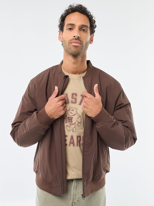 Blouson style aviateur avec poche zippée sur la manche - Kiabi