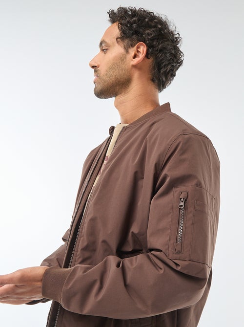 Blouson style aviateur avec poche zippée sur la manche - Kiabi