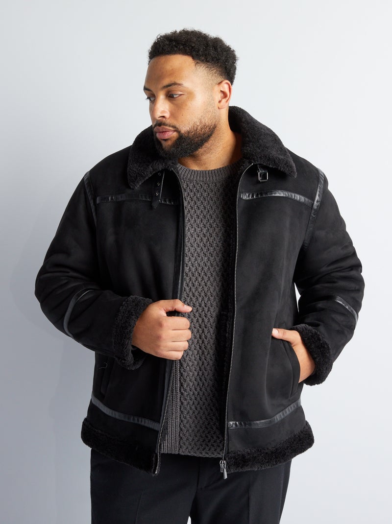 Blouson style aviateur Noir - Kiabi
