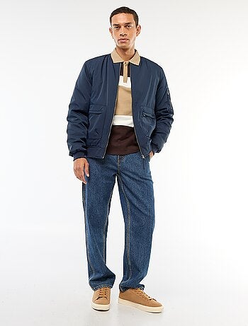 Blouson style aviateur poches à soufflet double entrée