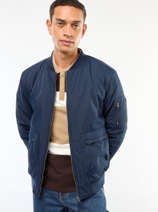 Blouson style aviateur poches à soufflet double entrée