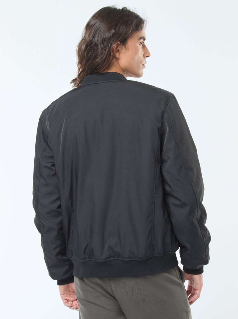 Blouson style aviateur poches à soufflet double entrée Noir - Kiabi