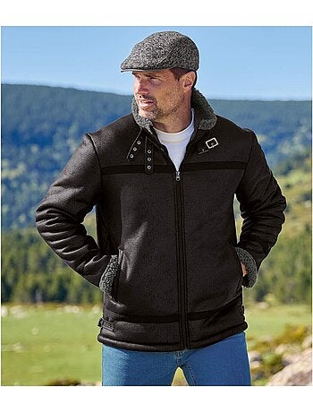 Blouson Style Bombardier Suédine Fourré Sherpa - ATLAS FOR MEN