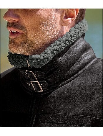 Blouson Style Bombardier Suédine Fourré Sherpa - ATLAS FOR MEN