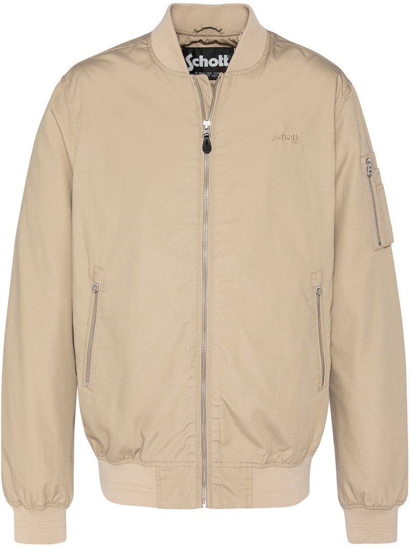 Blouson style bomber - Schott Beige - Kiabi