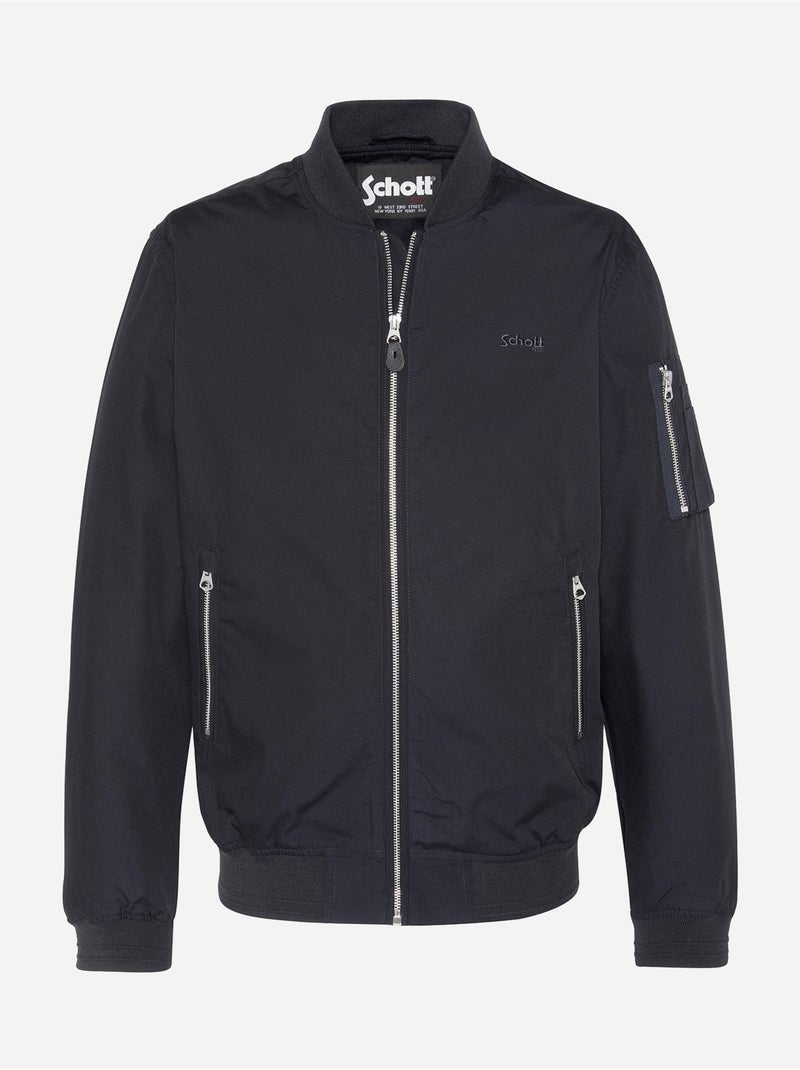 Blouson style bomber - Schott Bleu - Kiabi
