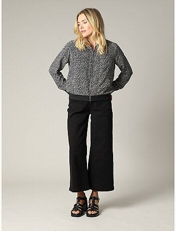 Blouson style bomber avec imprimé animalier avec fermeture zippée 'Deeluxe'