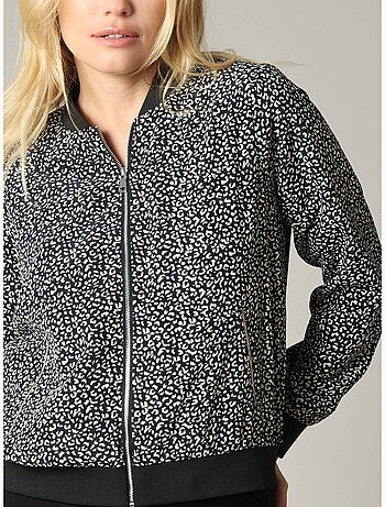 Blouson style bomber avec imprimé animalier avec fermeture zippée 'Deeluxe'