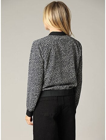 Blouson style bomber avec imprimé animalier avec fermeture zippée 'Deeluxe'