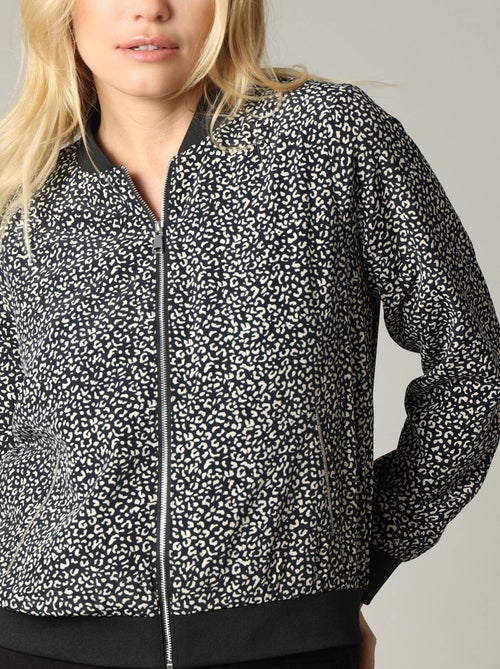 Blouson style bomber avec imprimé animalier avec fermeture zippée 'Deeluxe' - Kiabi