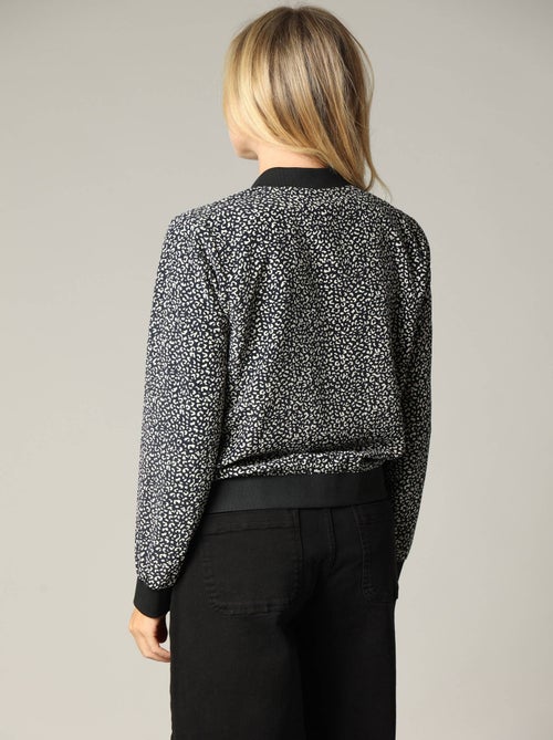 Blouson style bomber avec imprimé animalier avec fermeture zippée 'Deeluxe' - Kiabi