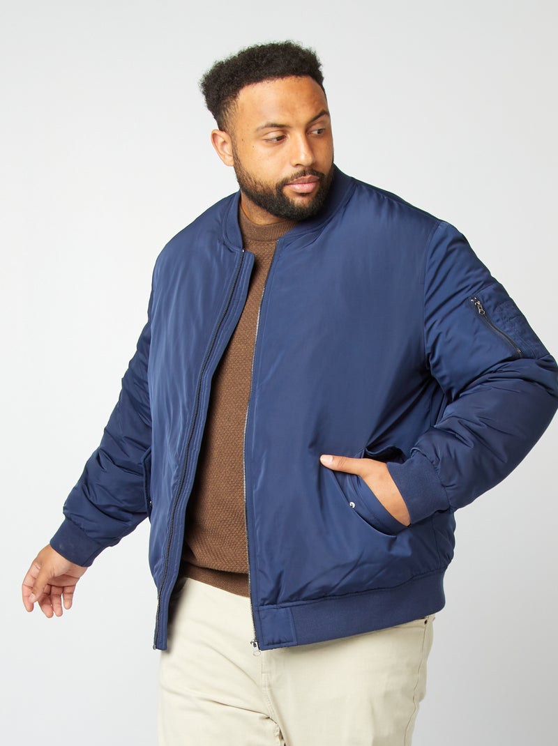 Blouson style bomber Bleu marine - Kiabi