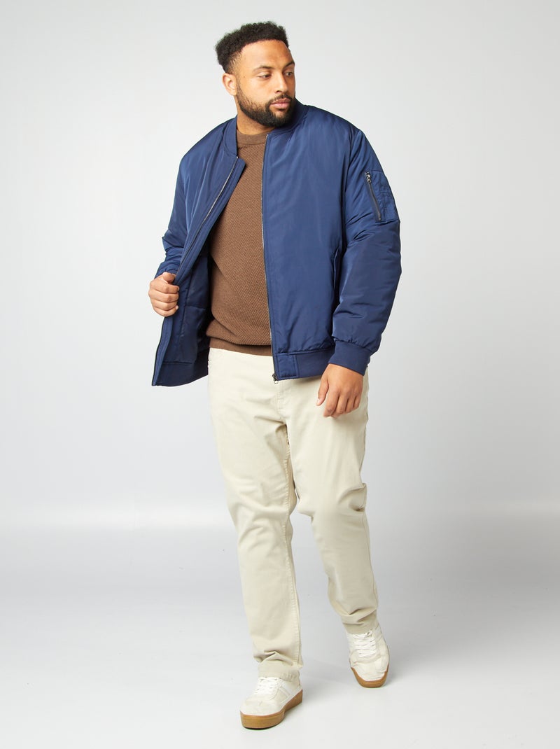 Blouson style bomber Bleu marine - Kiabi
