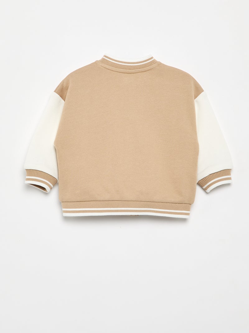 Blouson style campus américain Beige - Kiabi
