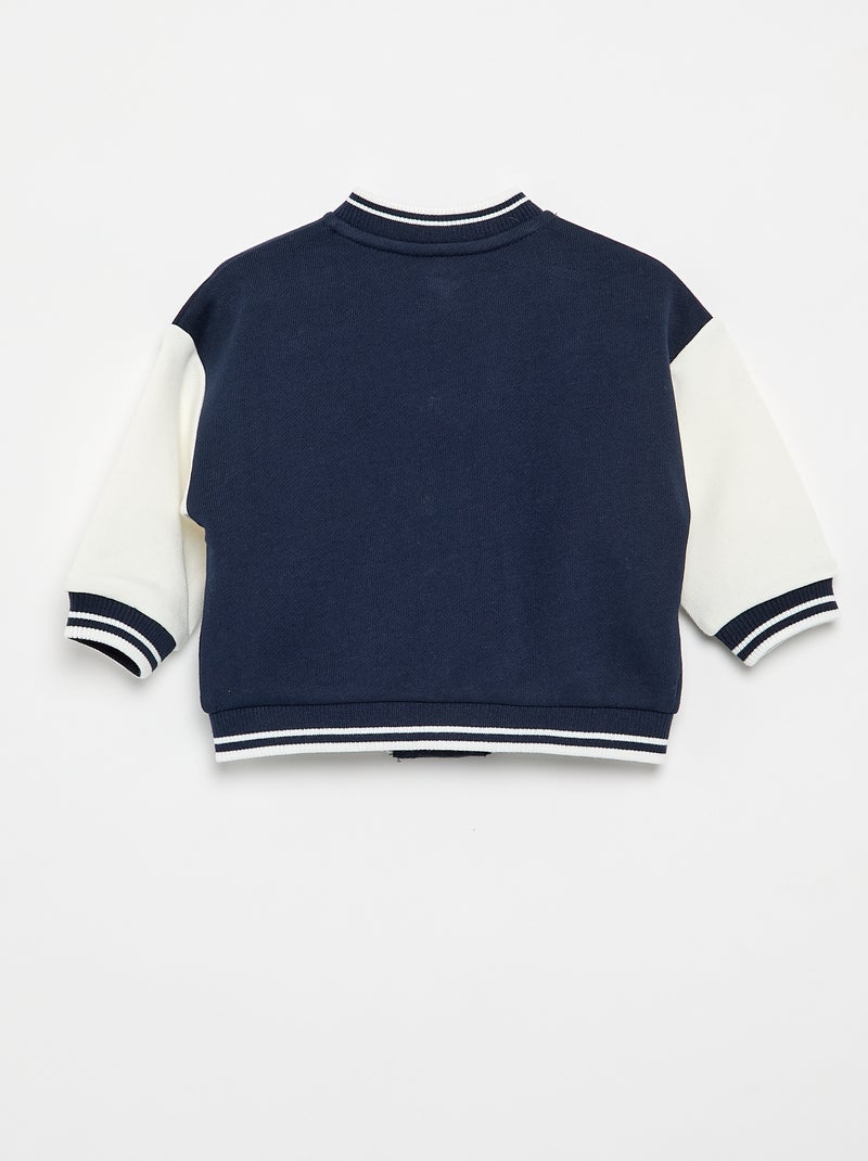 Blouson style campus américain Bleu - Kiabi