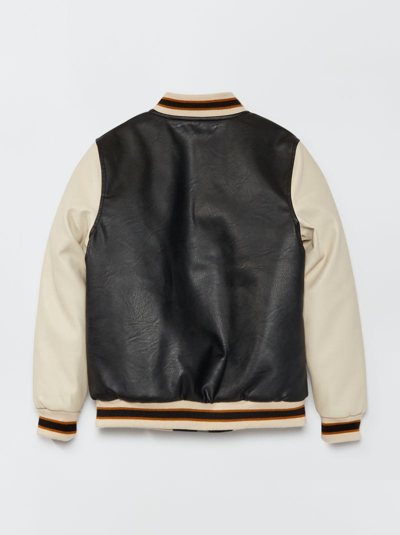 Blouson style 'campus' noir - Kiabi