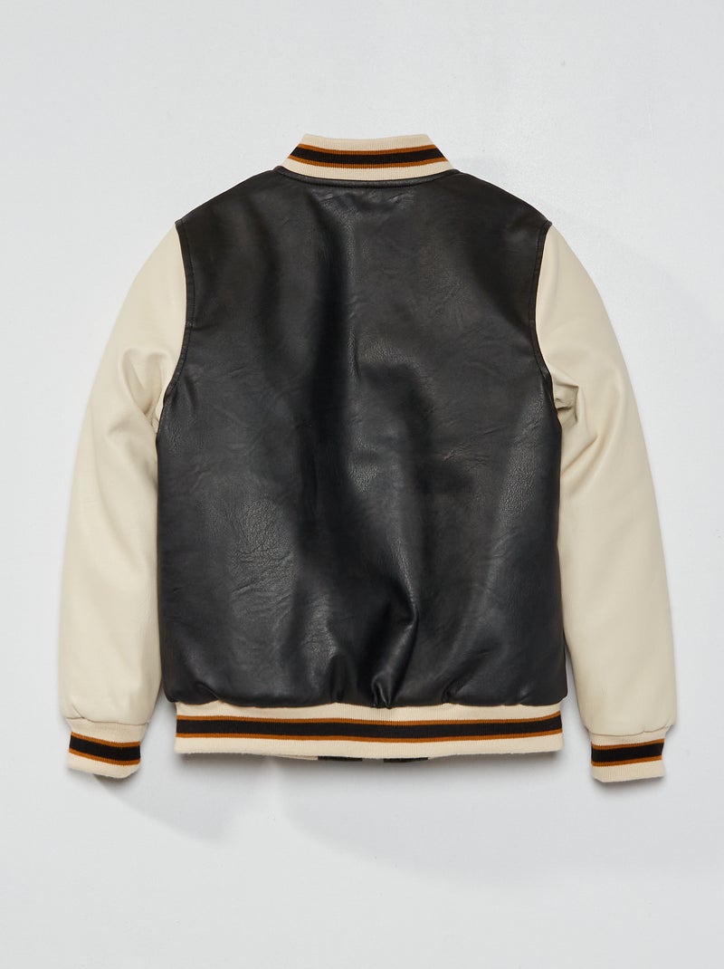 Blouson style 'campus' noir - Kiabi