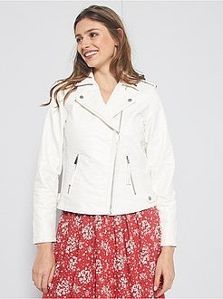 Blouson style motard en simili - Kiabi