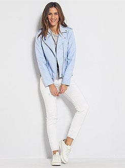 Blouson style motard en simili - Kiabi