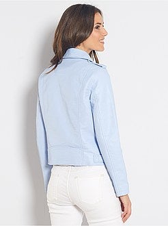 Blouson style motard en simili - Kiabi