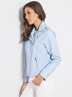 Blouson style motard en simili - Kiabi