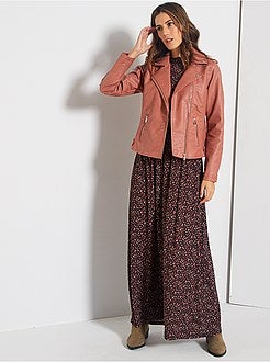 Blouson style motard en simili - Kiabi