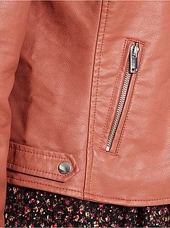 Blouson style motard en simili - Kiabi