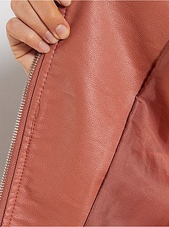 Blouson style motard en simili - Kiabi