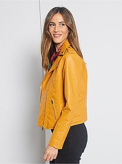 Blouson style motard en simili - Kiabi