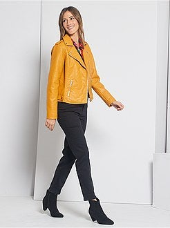 Blouson style motard en simili - Kiabi