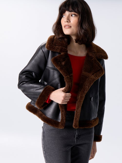 Blouson style peau lainée - Kiabi Blouson style peau lainée - Kiabi