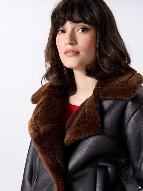Blouson style peau lainée - Kiabi Blouson style peau lainée - Kiabi