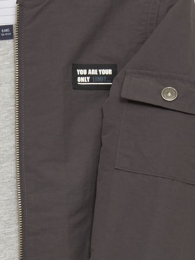 Blouson style pilote Noir - Kiabi