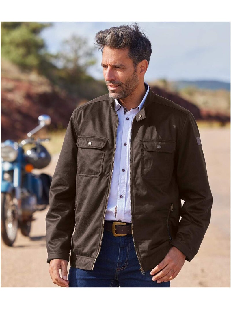 Blouson Suédine Destination Arizona   - ATLAS FOR MEN Marron - Kiabi