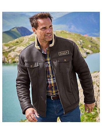 Blouson Suédine Doublé Sherpa Style Bombardier - ATLAS FOR MEN