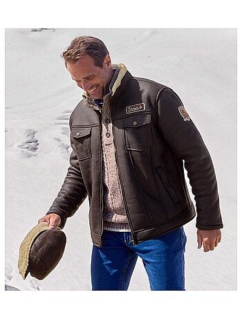 Blouson Suédine Doublé Sherpa Style Bombardier - ATLAS FOR MEN