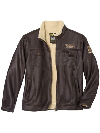 Blouson Suédine Doublé Sherpa Style Bombardier   - ATLAS FOR MEN