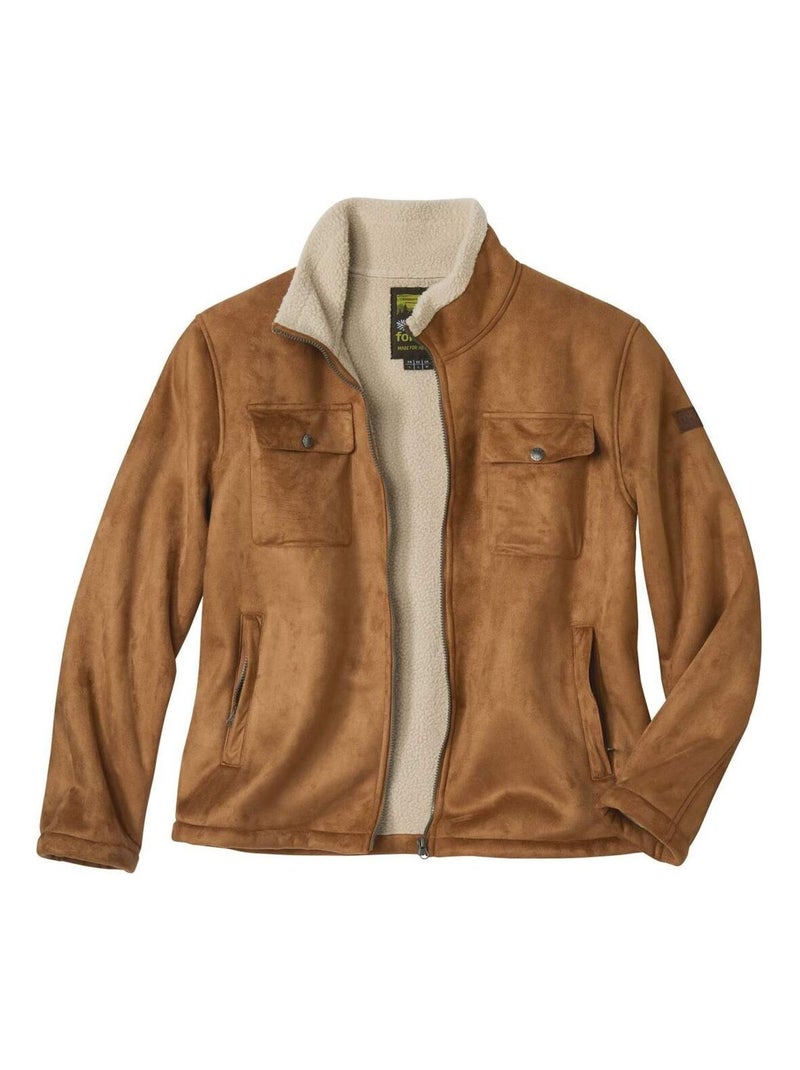 Blouson Suédine Fourrée Sherpa Rio Grande  - Atlas For Men Camel - Kiabi