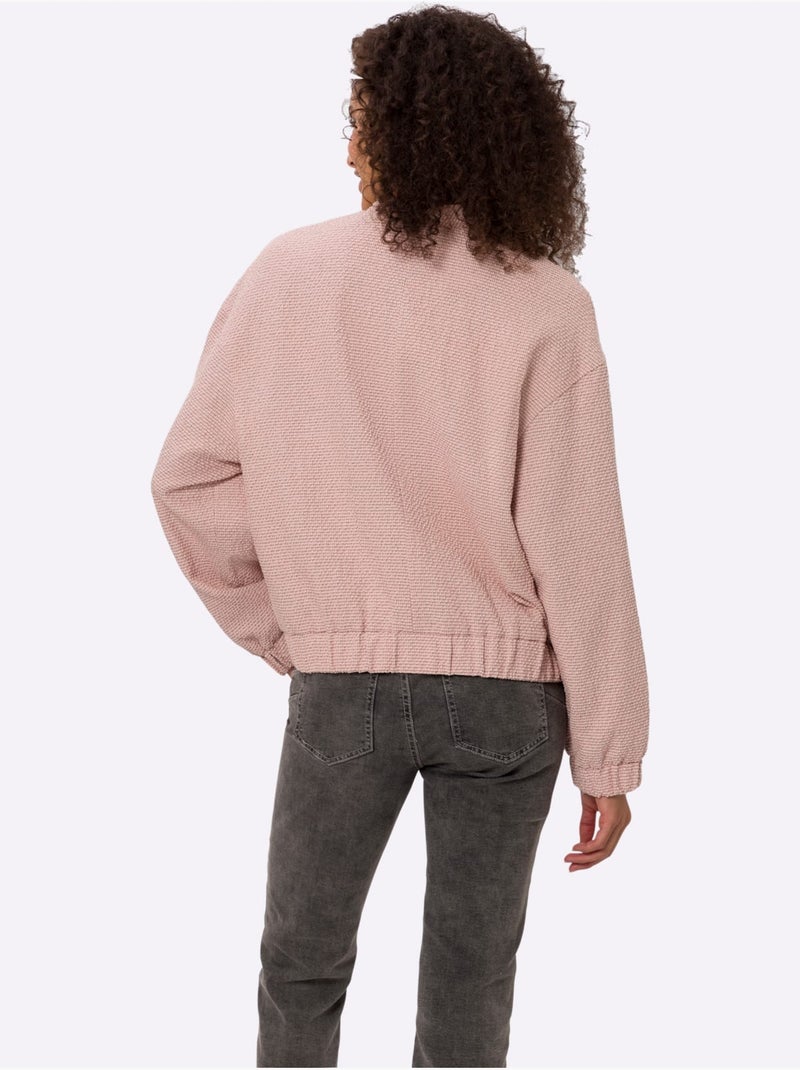 Blouson Superbe Bouclé - Taille Standard - Helline Blanc Bleu - Kiabi