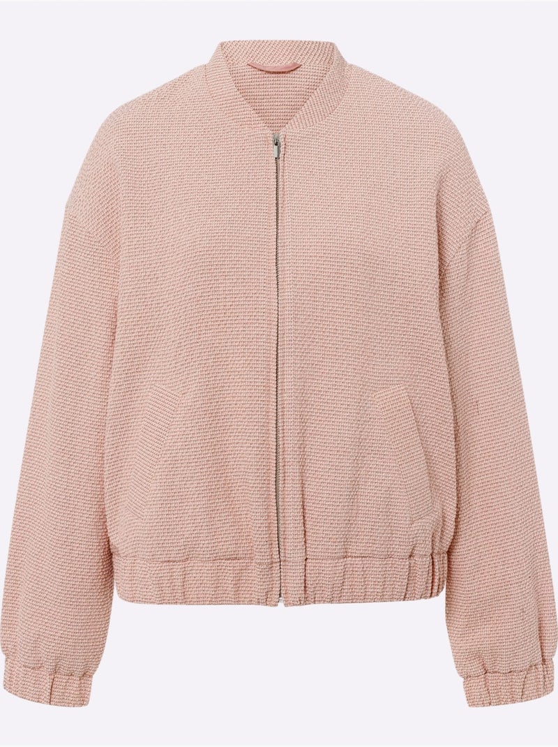 Blouson Superbe Bouclé - Taille Standard - Helline Blanc Bleu - Kiabi