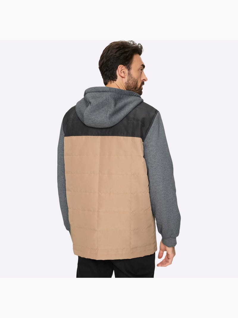 Blouson Superbe Mélange De Matières - Taille Standard - Witt gris anthracite - Kiabi