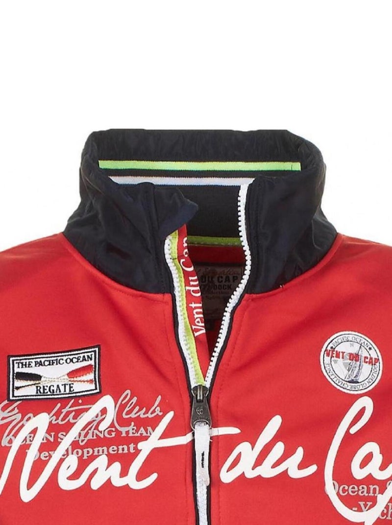 Blouson sweat   CELO - VENT DU CAP Rouge - Kiabi