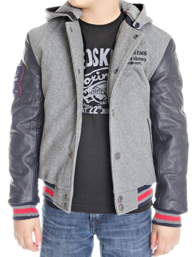 Blouson Teddy Redskins Junior New Carty Gris - Kiabi