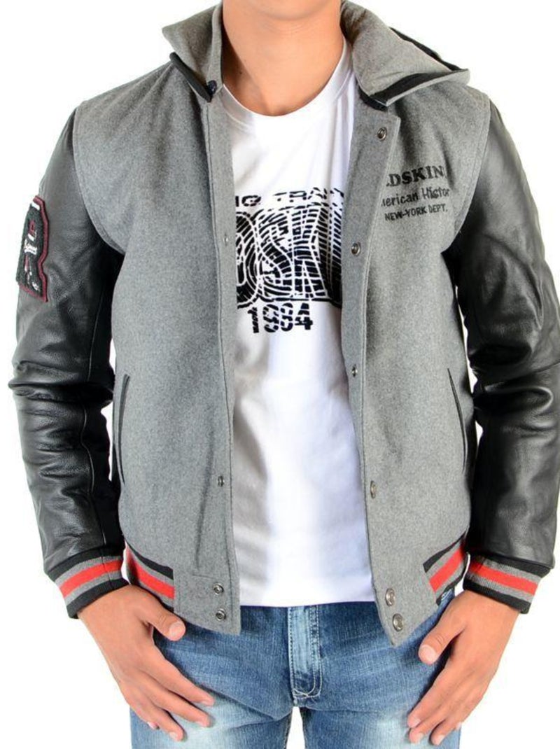 Blouson Teddy Redskins Junior New Carty Noir - Kiabi