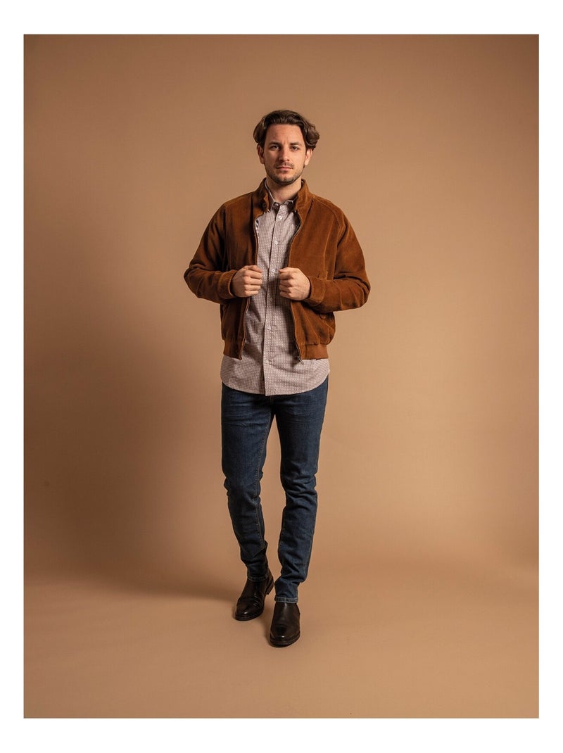 Blouson teddy velours ZELGIN Marron - Kiabi