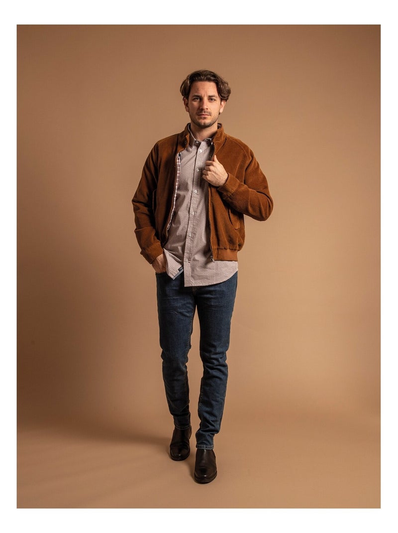 Blouson teddy velours ZELGIN Marron - Kiabi