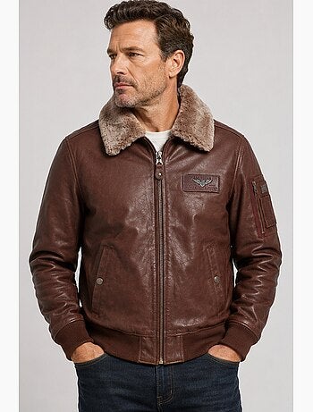 Blouson texaco fender pain brulé redskins
