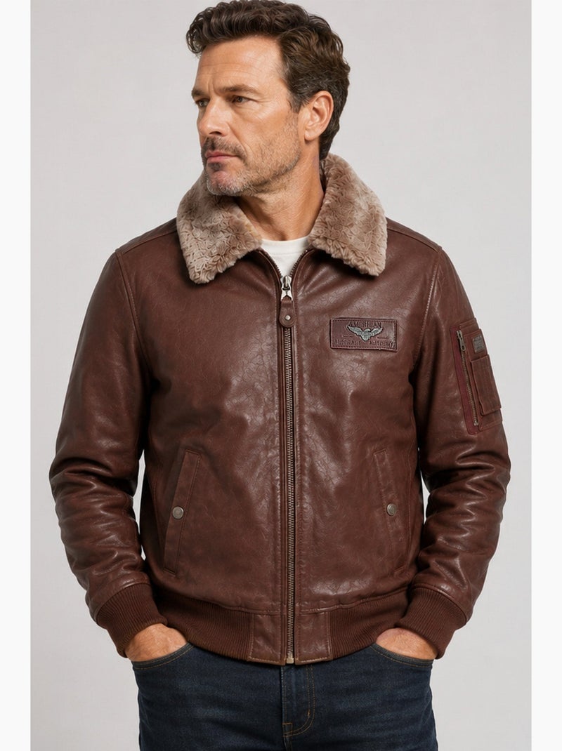 Blouson texaco fender pain brulé redskins Marron - Kiabi